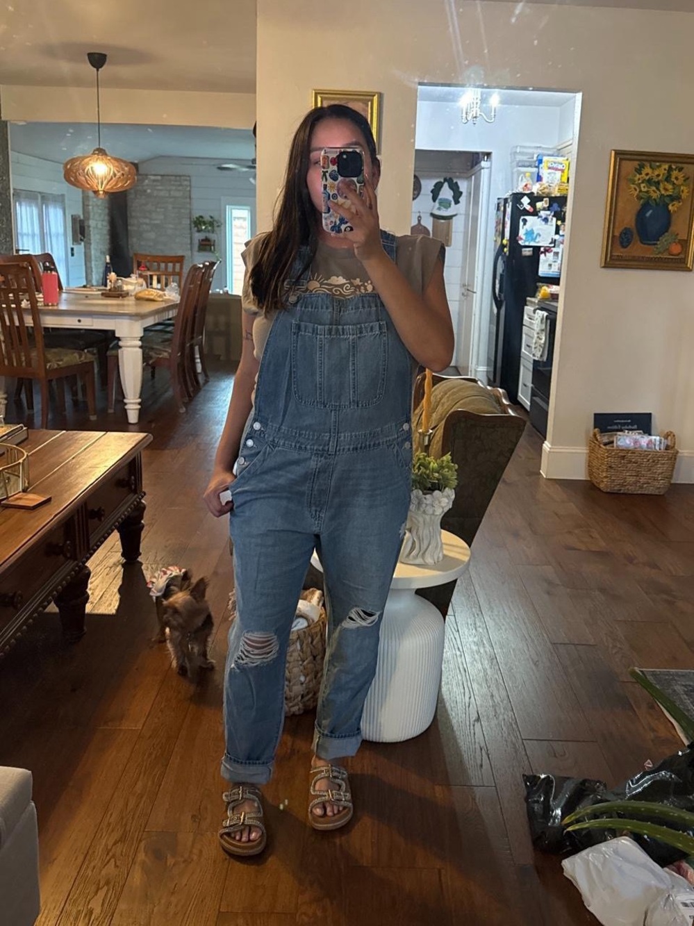 GAP Distressed Blue Denim Women's Overalls